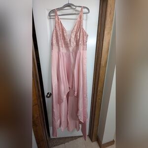 Ever Pretty NWT Pink Sequin Dress Layered Skirt Size 1XL Elegant